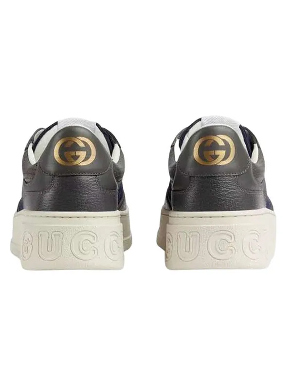 Кроссовки interlocking g lace-up sneakers 'grey blue' Gucci — изображение 3 из 4, серый/синий