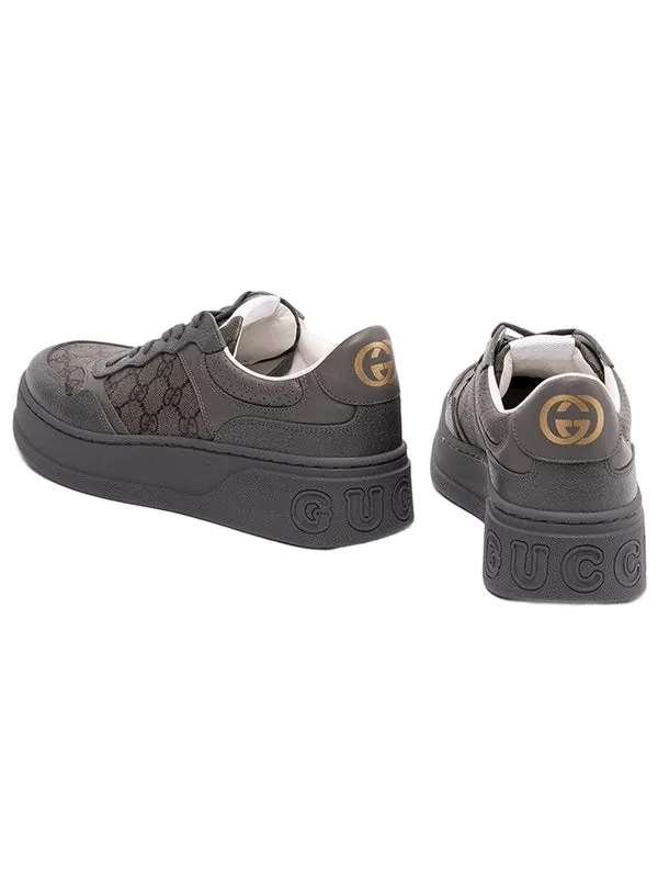 Кроссовки lace up sneaker 'gg monogram - grey' Gucci — изображение 3 из 4, серый