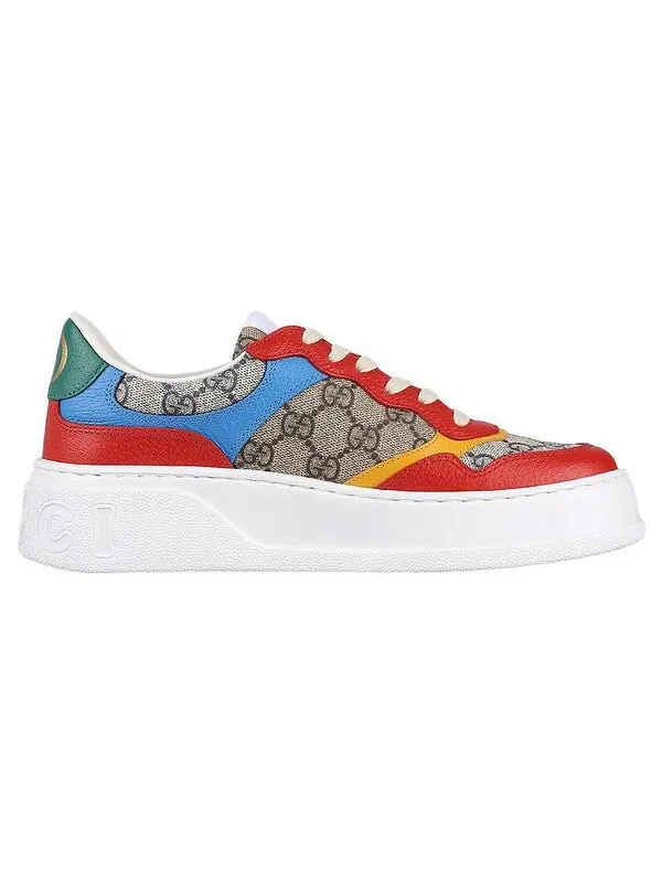 Кроссовки gg sneaker 'beige red blue' Gucci — изображение 2 из 4, бежевый/красный/синий
