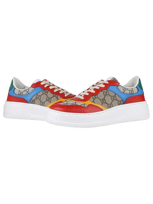 Кроссовки gg sneaker 'beige red blue' Gucci — изображение 3 из 4, бежевый/красный/синий
