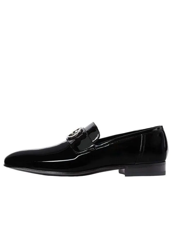 Кроссовки interlocking g loafer 'black leather' Gucci — изображение 1 из 4, черный