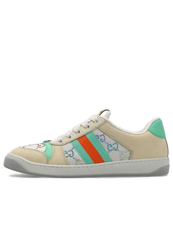 Кроссовки screener 'gg crystals - beige green orange' Gucci — изображение 1 из 4