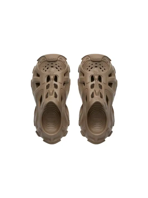 Тапочки hd mules 'dark beige rubber' Balenciaga — изображение 4 из 4, бежевый