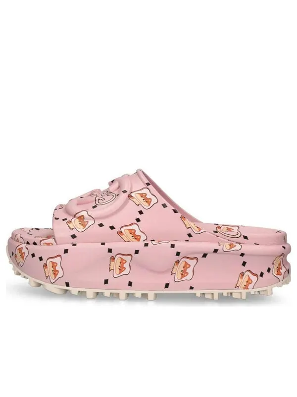 Сандалии x pikarar slide sandal with gg animal print 'light pink' Gucci — изображение 1 из 3, розовый