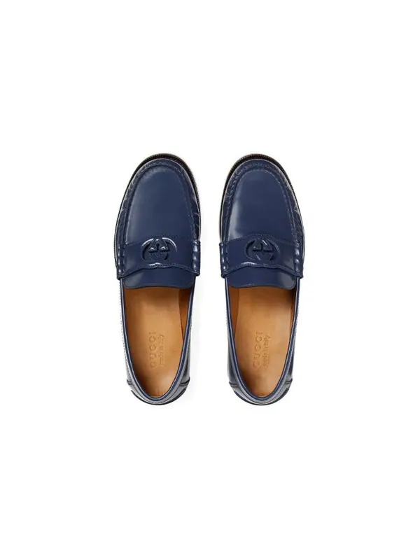 Кроссовки interlocking g loafer 'blue' Gucci — изображение 3 из 4, синий