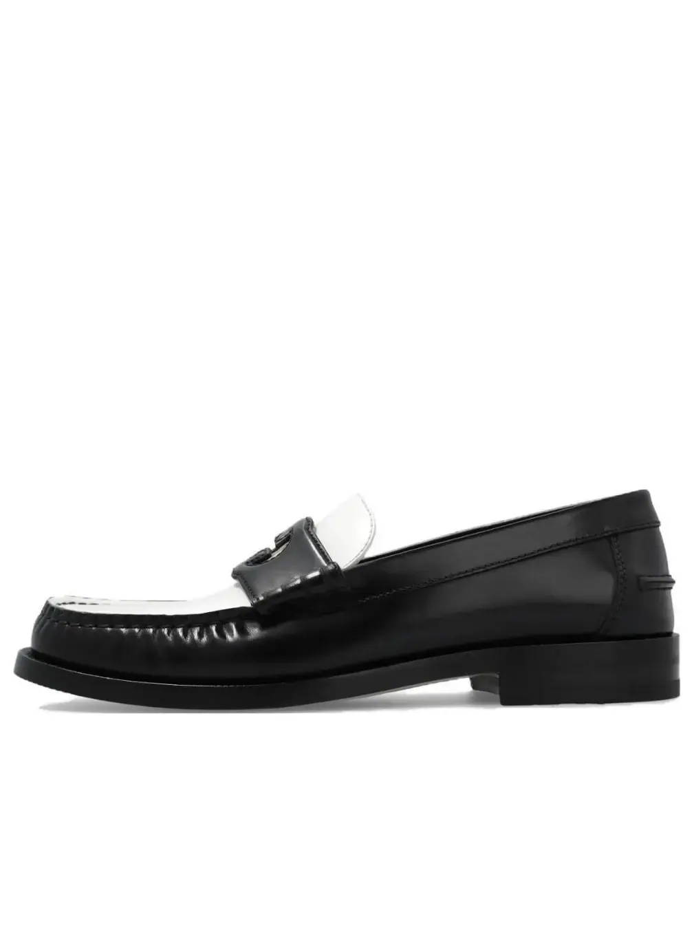 Кроссовки (WMNS) Gucci Interlocking G Loafer 'Black White Leather' — изображение 1 из 5, черный