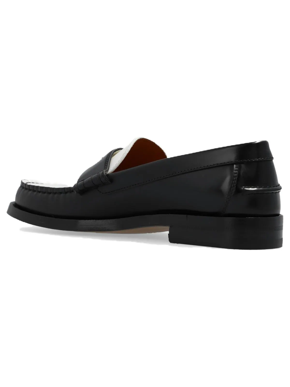 Кроссовки (WMNS) Gucci Interlocking G Loafer 'Black White Leather' — изображение 5 из 5, черный
