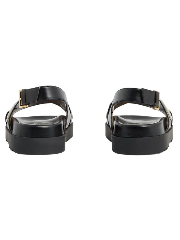 Кроссовки sandal with logo script 'black white' Gucci — изображение 4 из 4, черный/белый