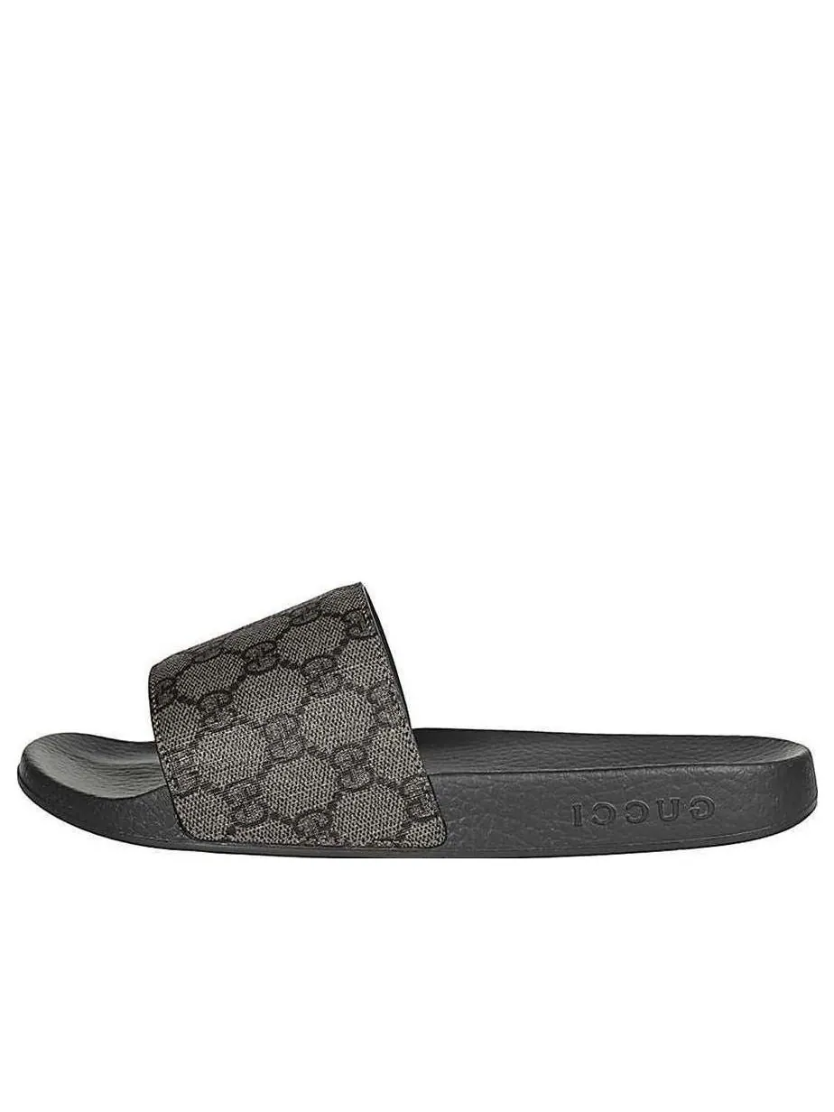 Шлепанцы Gucci Slide 'Grey Monogram' — изображение 1 из 6, серый