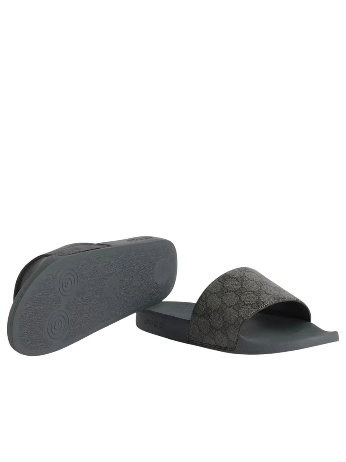 Шлепанцы Gucci Slide 'Grey Monogram' — изображение 4 из 6, серый