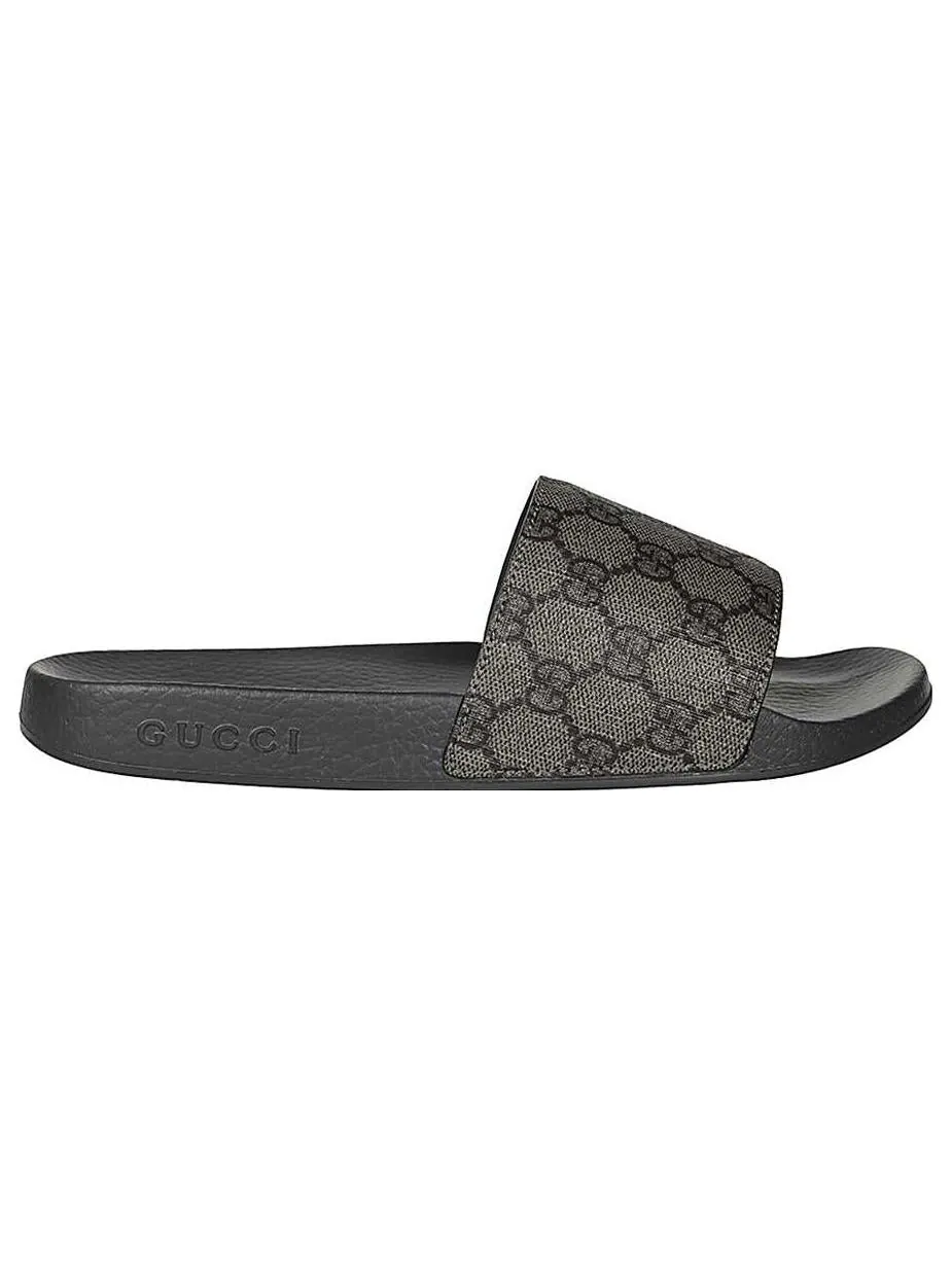 Шлепанцы Gucci Slide 'Grey Monogram' — изображение 6 из 6, серый