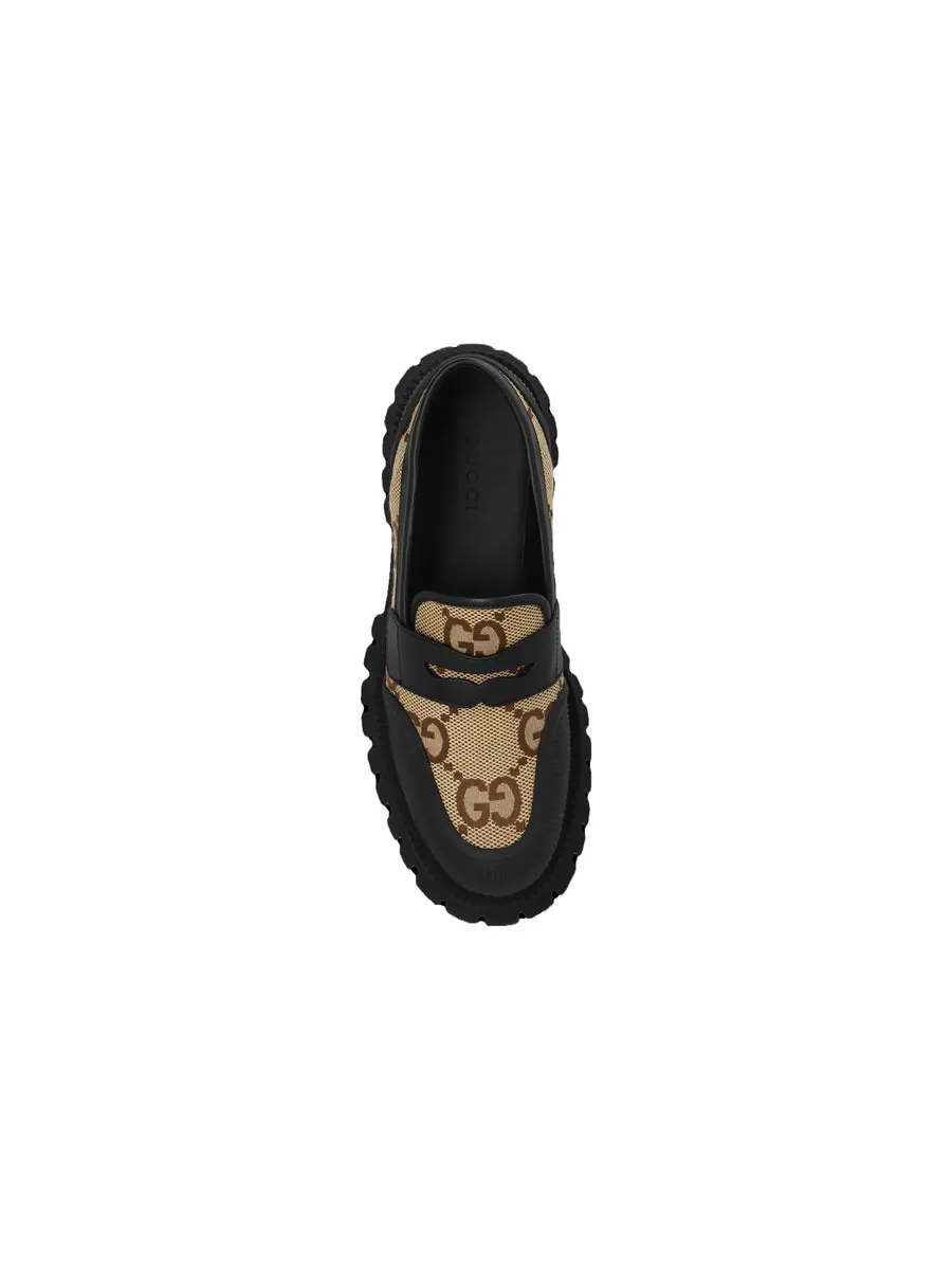 Кроссовки Gucci Novo GG Jacquard Chunky Loafer 'Black Camel' — изображение 2 из 5, черный