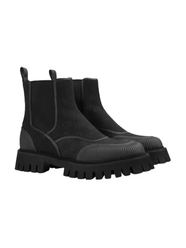Кроссовки gg ankle boot 'black canvas' Gucci — изображение 2 из 4, черный