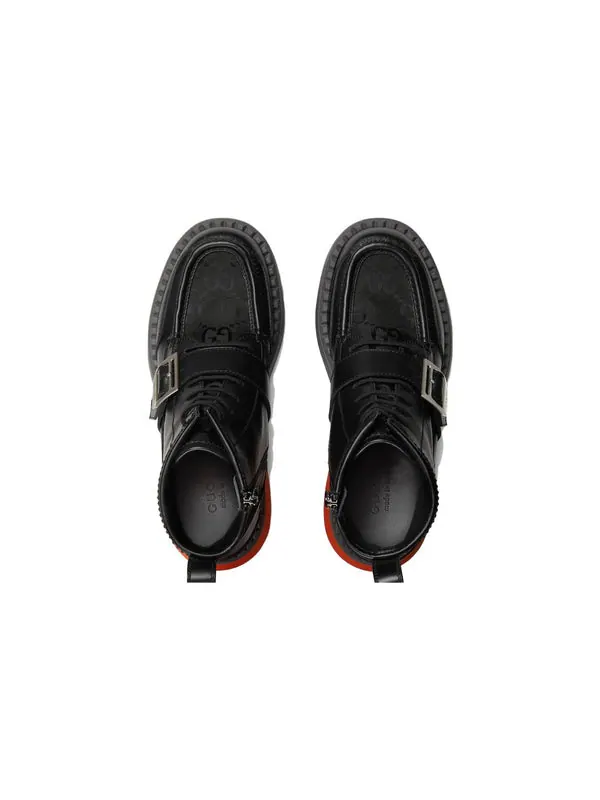 Кроссовки gg lace-up boot 'black' Gucci — изображение 3 из 4, черный