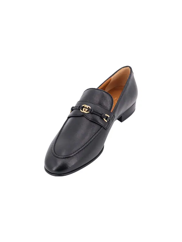 Кроссовки horsebit interlocking g loafer 'black' Gucci — изображение 3 из 4, черный