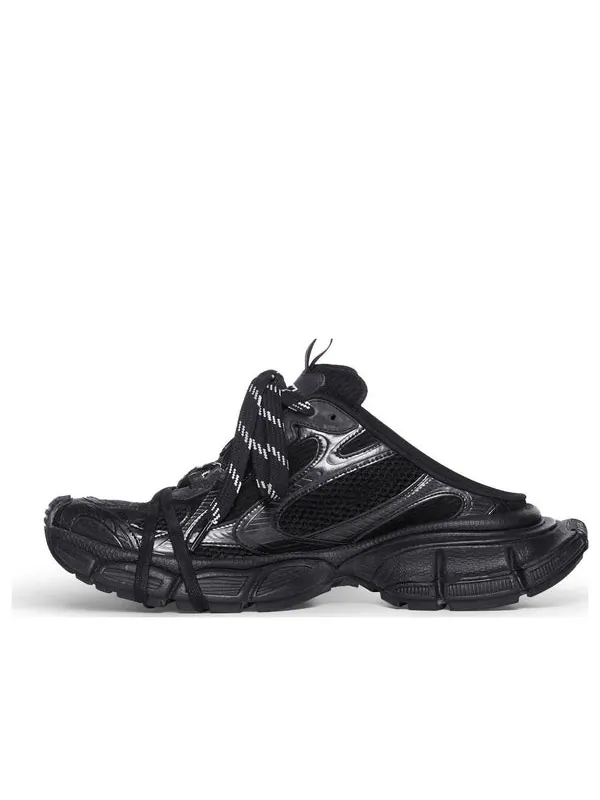 Тапочки 3xl mules 'black mesh and polyurethane' Balenciaga