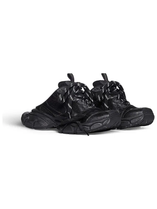 Тапочки 3xl mules 'black mesh and polyurethane' Balenciaga — изображение 3 из 4, черный