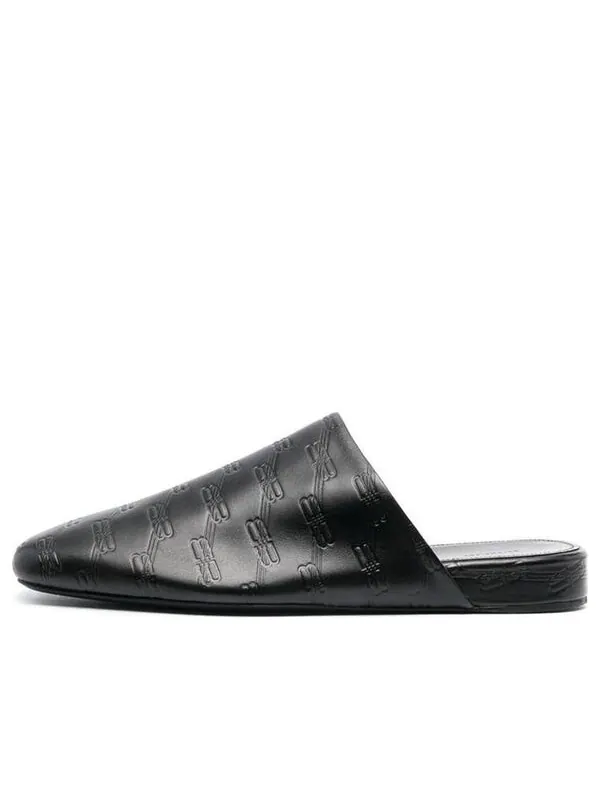 Тапочки leather cosy bb mules 'black' Balenciaga — изображение 1 из 4, черный