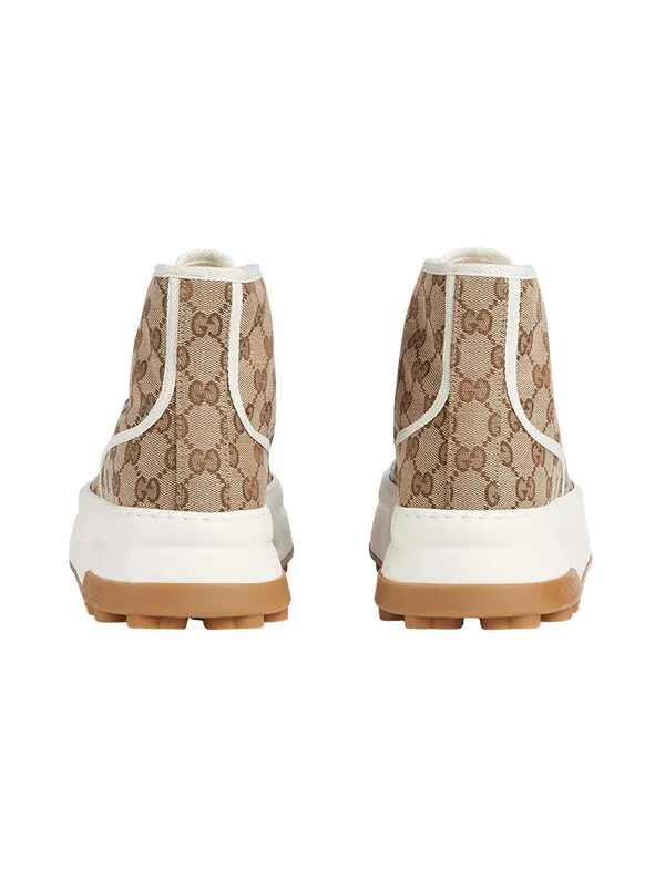 Кроссовки GUCCI Tennis 1977 High-Top Sneakers 'Tan White' — изображение 4 из 4, бежевый/белый