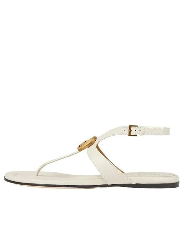 Сандалии double g thong sandal 'white leather' Gucci — изображение 1 из 3, белый