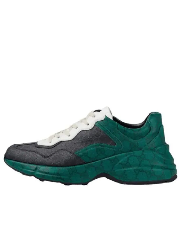 Кроссовки rhyton gg supreme sneakers 'green black white' Gucci — изображение 1 из 4, зеленый/черный/белый