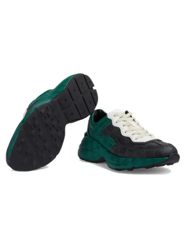 Кроссовки rhyton gg supreme sneakers 'green black white' Gucci — изображение 4 из 4, зеленый/черный/белый