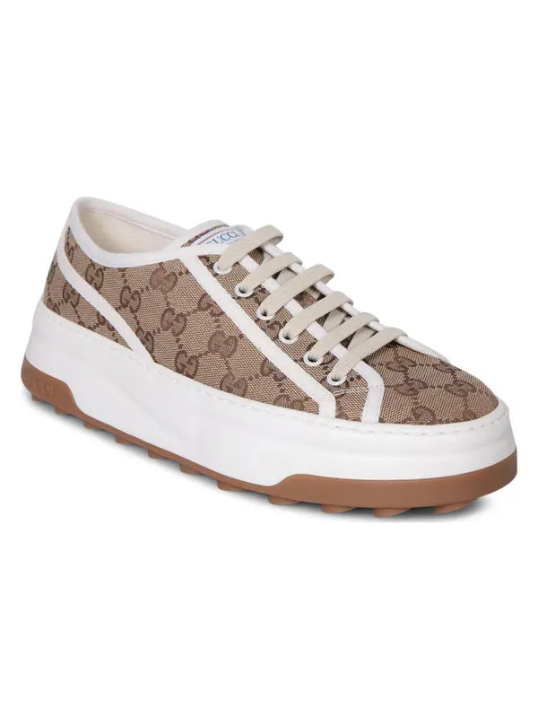 Кроссовки gg sneaker 'interlocking g - beige' Gucci — изображение 3 из 4, бежевый