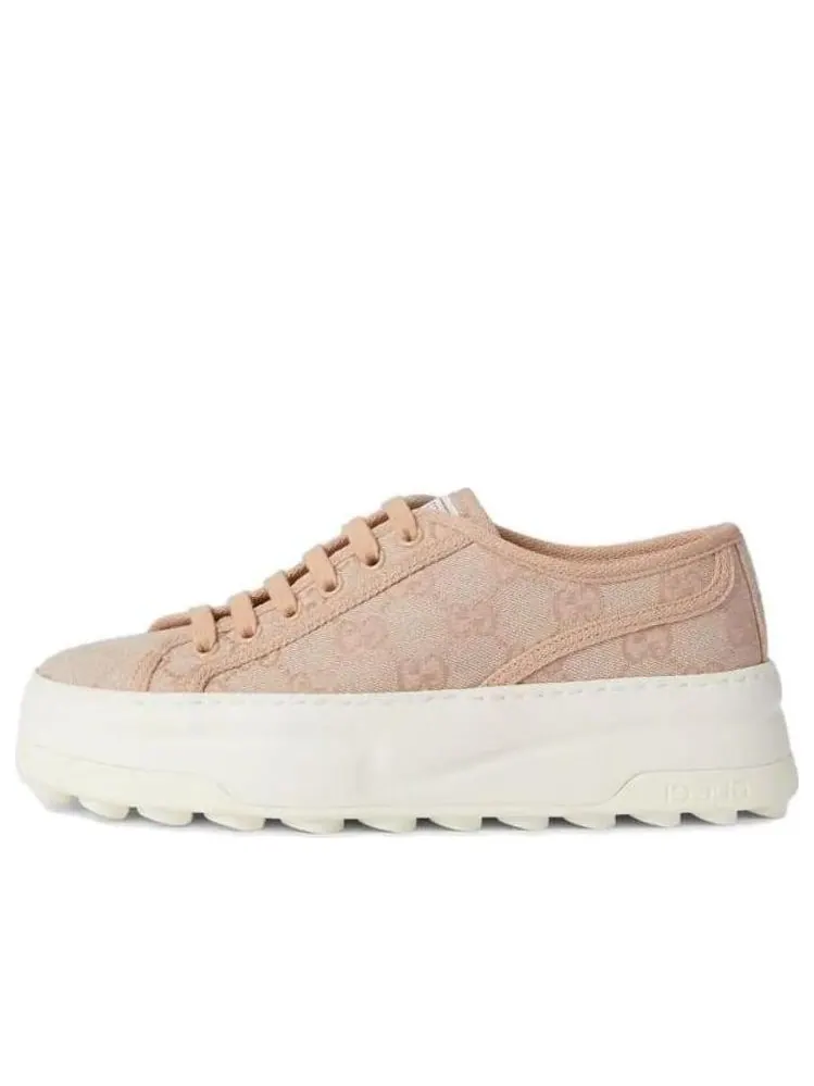 Кроссовки (WMNS) Gucci GG Leather Sneakers 'Neutral' — изображение 1 из 5, розовый