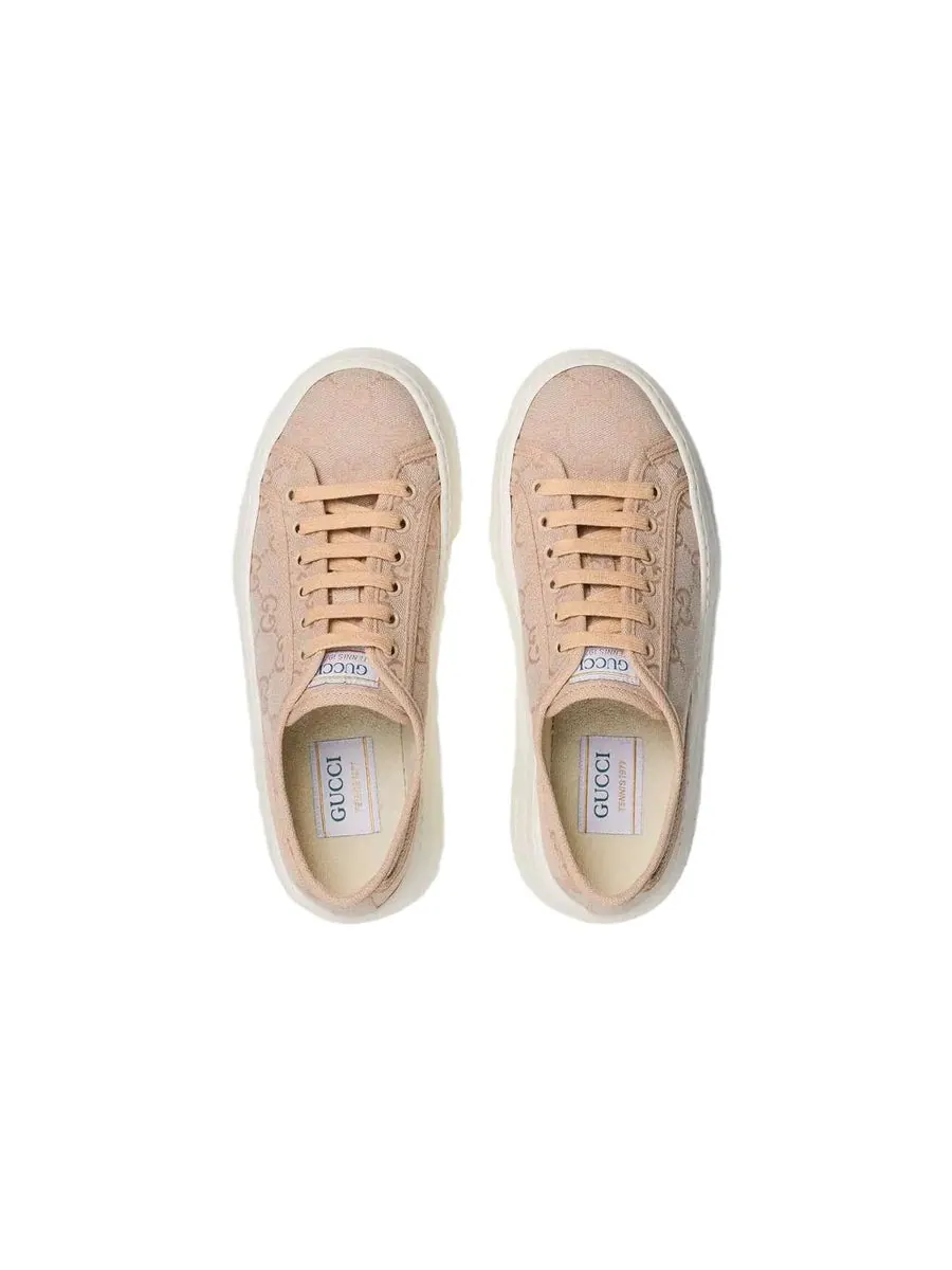 Кроссовки (WMNS) Gucci GG Leather Sneakers 'Neutral' — изображение 4 из 5, розовый