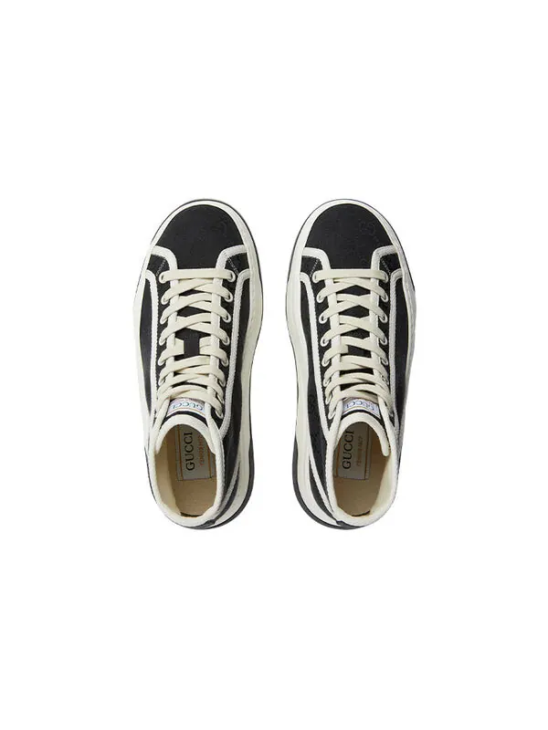 Кроссовки gg blooms high-top sneakers 'black white' Gucci — изображение 3 из 4, черный