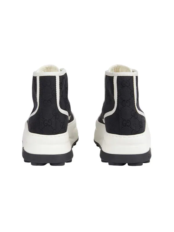 Кроссовки gg blooms high-top sneakers 'black white' Gucci — изображение 4 из 4, черный