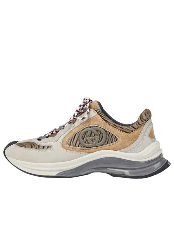 Кроссовки run suede sneakers 'beige tan' Gucci — изображение 1 из 4, коричневый