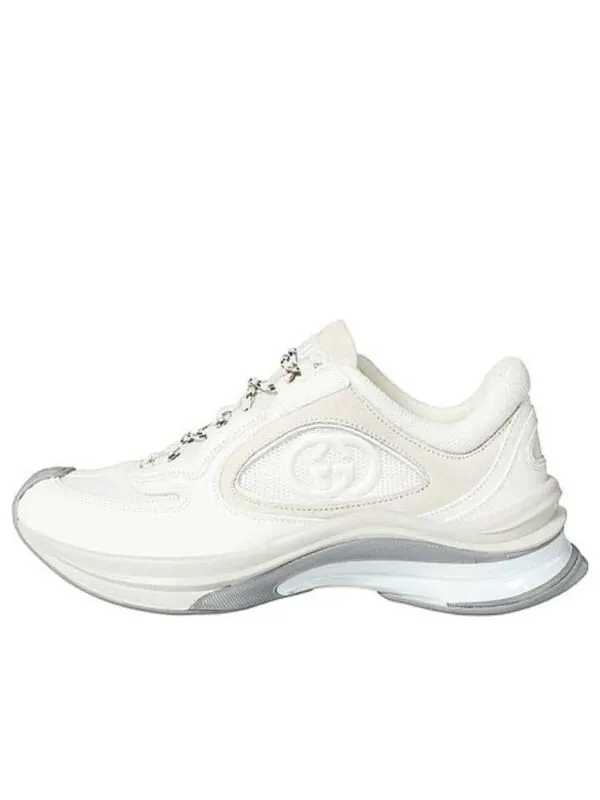 Кроссовки run sneaker 'white suede' Gucci — изображение 1 из 4, белый