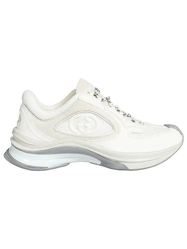 Кроссовки run sneaker 'white suede' Gucci — изображение 2 из 4, белый