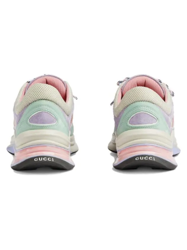 Кроссовки run sneaker 'turquoise suede' Gucci — изображение 4 из 4, розовый/белый