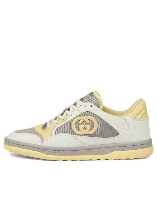 Кроссовки mac80 embroidered sneakers 'white grey yellow' Gucci — изображение 1 из 4, желтый/белый/серый