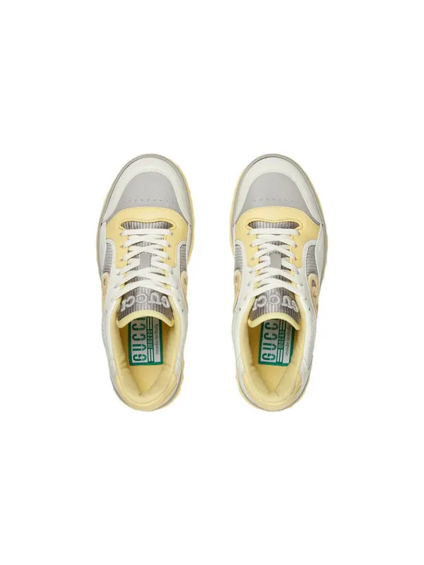 Кроссовки mac80 embroidered sneakers 'white grey yellow' Gucci — изображение 4 из 4, желтый/белый/серый