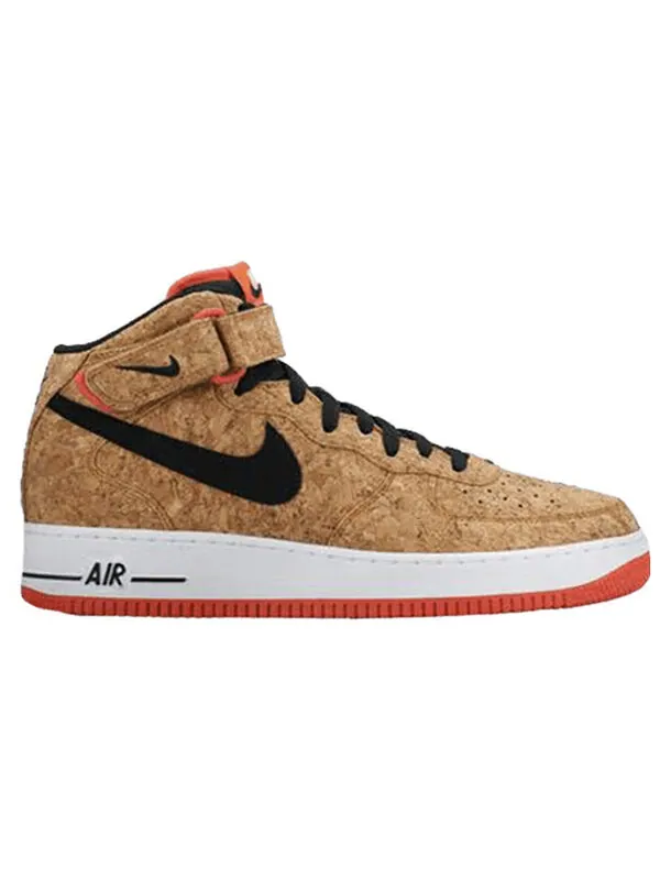 Кроссовки air force 1 mid 'cork' Nike — изображение 2 из 3, натуральный/черный-яркий