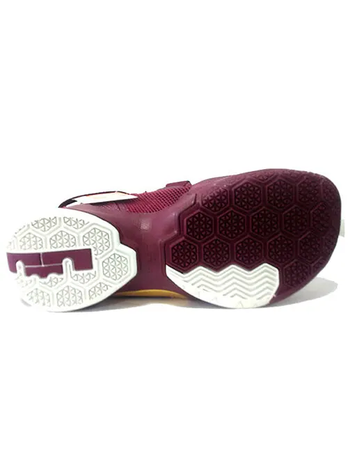 Кроссовки lebron soldier 9 prm ep 'maroon red white' Nike — изображение 3 из 3, глубокий/золотистый