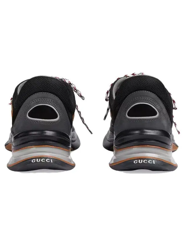 Кроссовки run suede sneakers 'black grey suede' Gucci — изображение 4 из 4, черный/серый