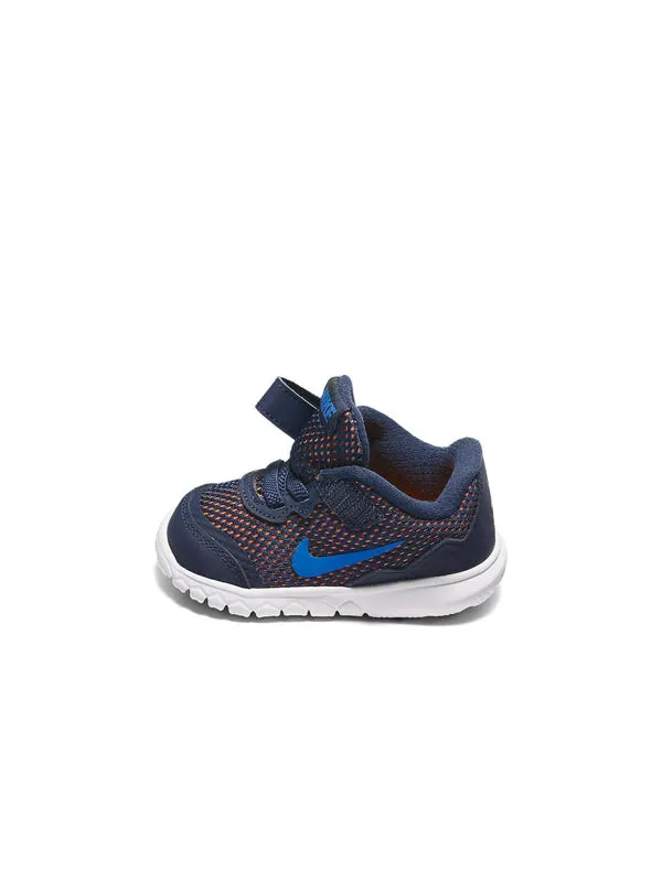Кроссовки flex experience 4 низкие беговые кроссовки Nike — изображение 3 из 4, синий/оранжевый