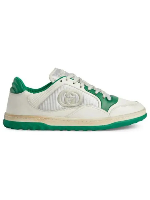 Кроссовки mac80 embroidered sneakers 'white green' Gucci — изображение 2 из 4, белый/зеленый