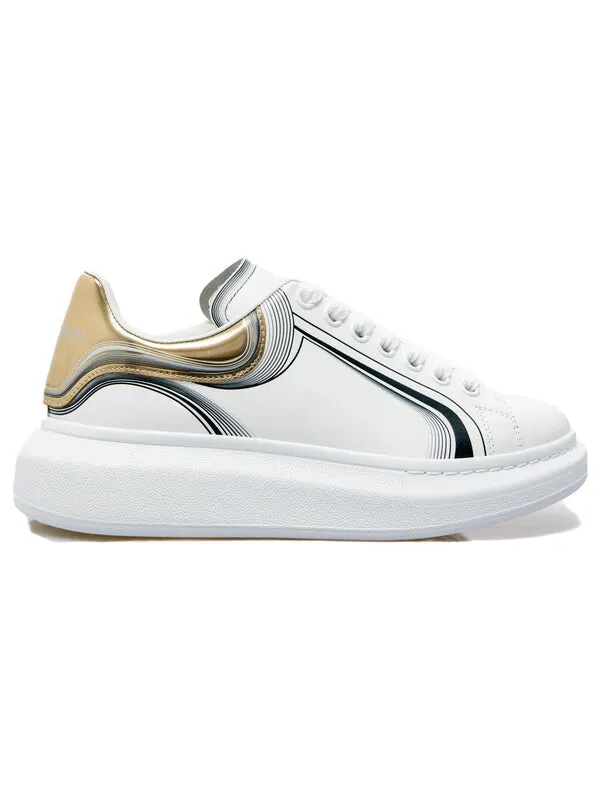 Кроссовки oversized sneaker 'white vanilla black' Alexander Mcqueen — изображение 2 из 4, белый//черный