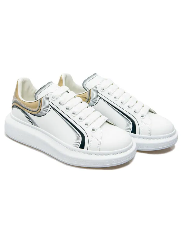 Кроссовки oversized sneaker 'white vanilla black' Alexander Mcqueen — изображение 3 из 4, белый//черный
