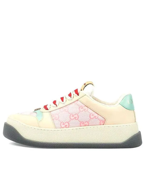 Кроссовки screener sneaker 'gg monogram beige pink' Gucci — изображение 1 из 4, розовый/бежевый