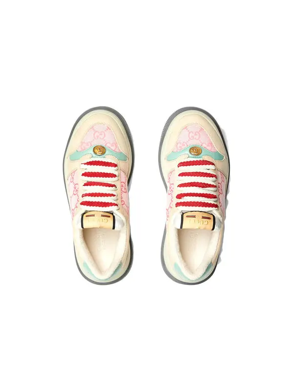 Кроссовки screener sneaker 'gg monogram beige pink' Gucci — изображение 4 из 4, розовый/бежевый