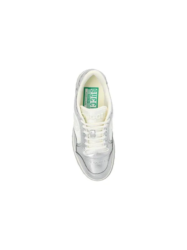 Кроссовки mac80 embroidered sneakers 'white silver' Gucci — изображение 4 из 4