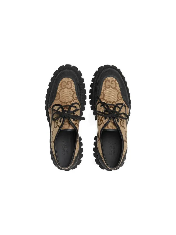 Кроссовки maxi gg lace-up shoes 'beige black' Gucci — изображение 4 из 4, черный/бежевый