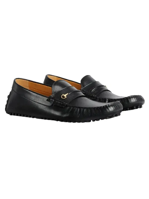 Кроссовки interlocking g driver loafers 'core black' Gucci — изображение 2 из 4, черный