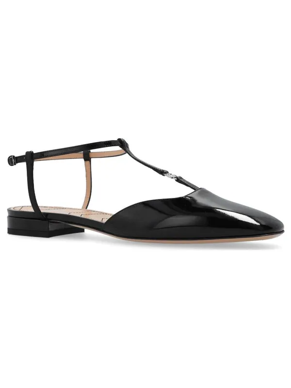 Тапочки new denim ballerina flats 'black' Gucci — изображение 3 из 4, черный